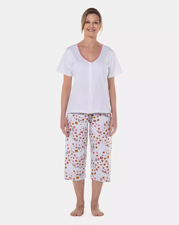 Homewear clássico manga curta e corsário   