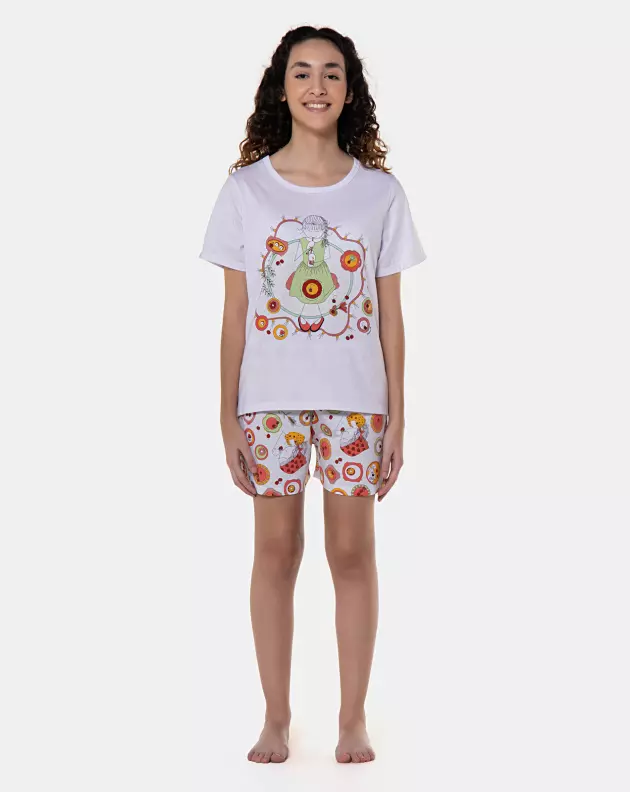 Pijama manga curta e short