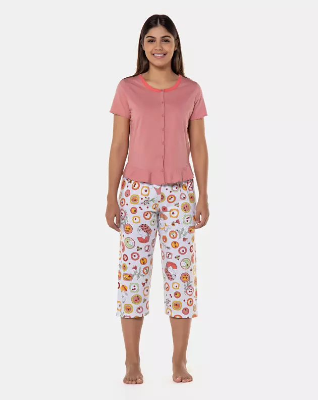 Homewear manga curta e corsário