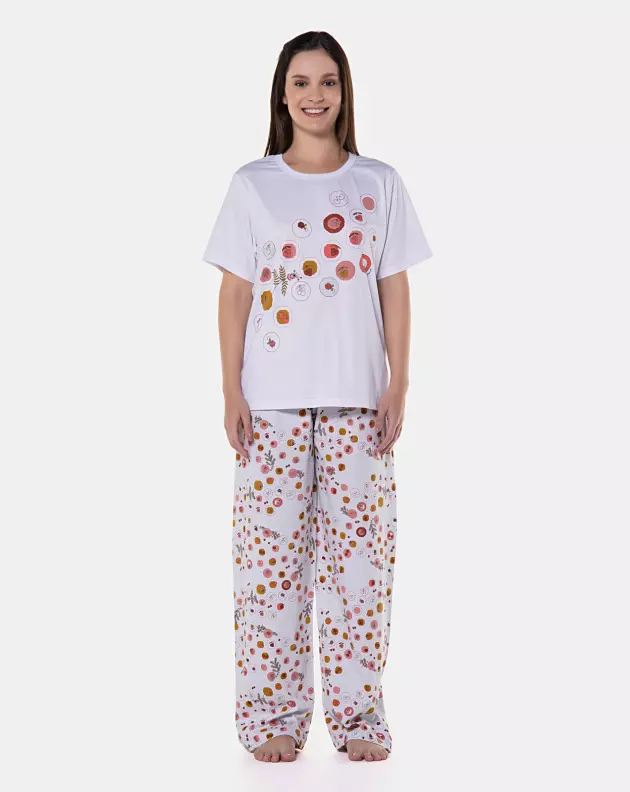 Pijama manga curta e calça
