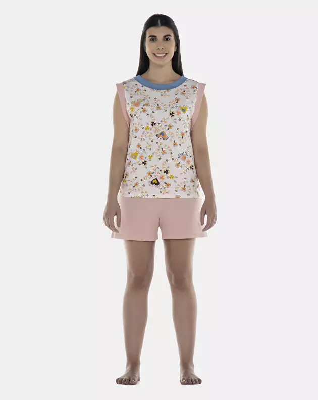 Pijama Feminino Adulto Regata e Short
