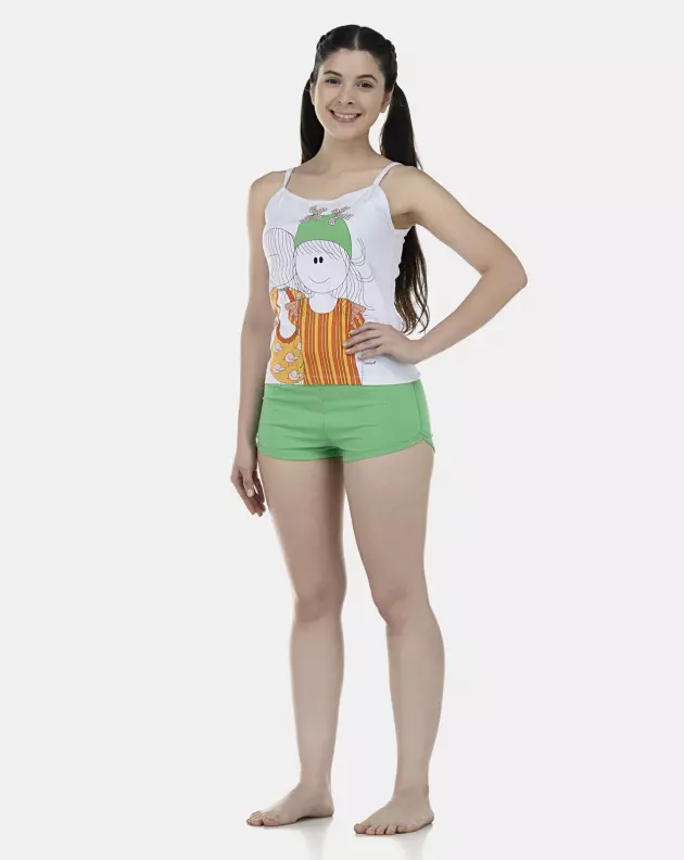 Pijama Feminino Adulto Alça e Short