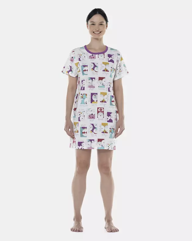 Camisão Feminino Adulto Manga Curta