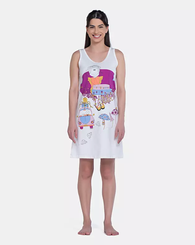 Camisola Feminina Regata Média Estampada