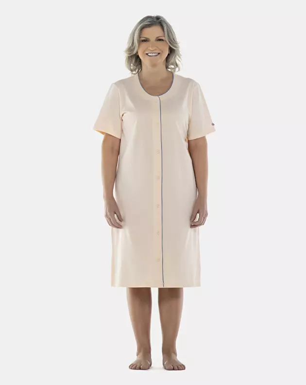 Camisola Feminina Adulto Manga Curta Aberta