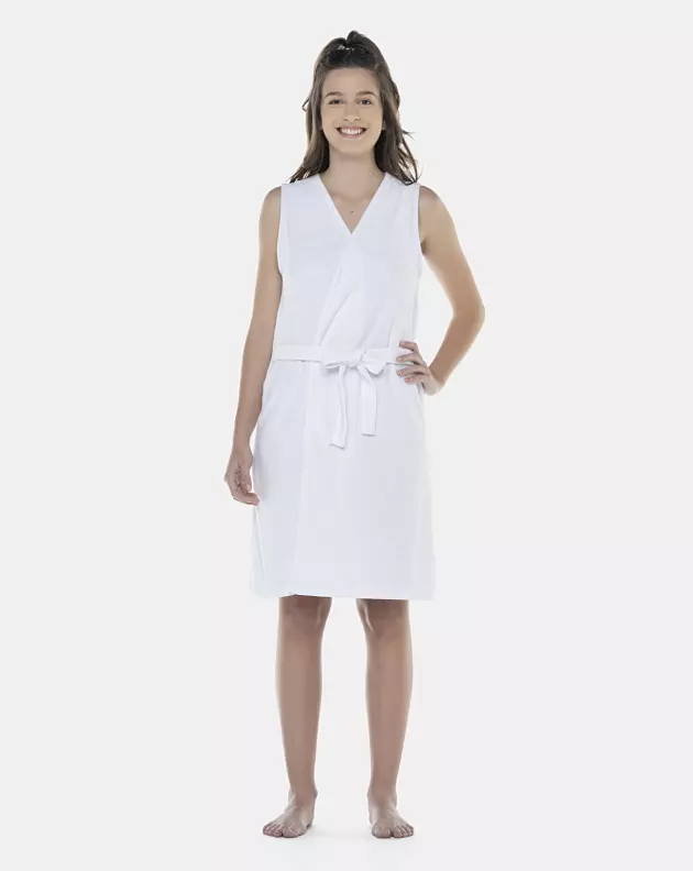 Roupão Feminino Adulto Regata Atoalhado