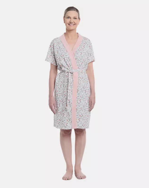 Robe Feminino Adulto Manga Curta