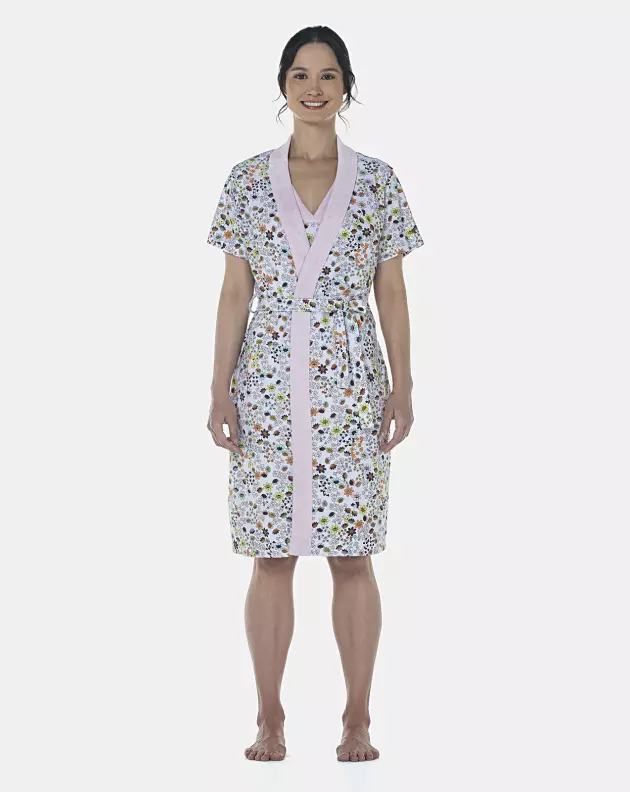 Robe Feminino Adulto  Manga Curta
