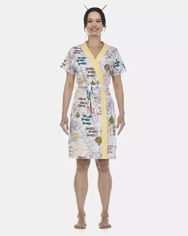 Robe Feminino Adulto  Manga Curta