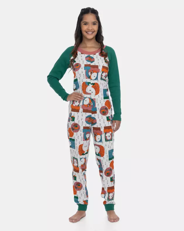 Comprar Pijama Macacão Sonhart Feminino Manga Longa Estampado