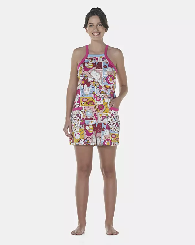 Macacão Feminino Adulto Alça