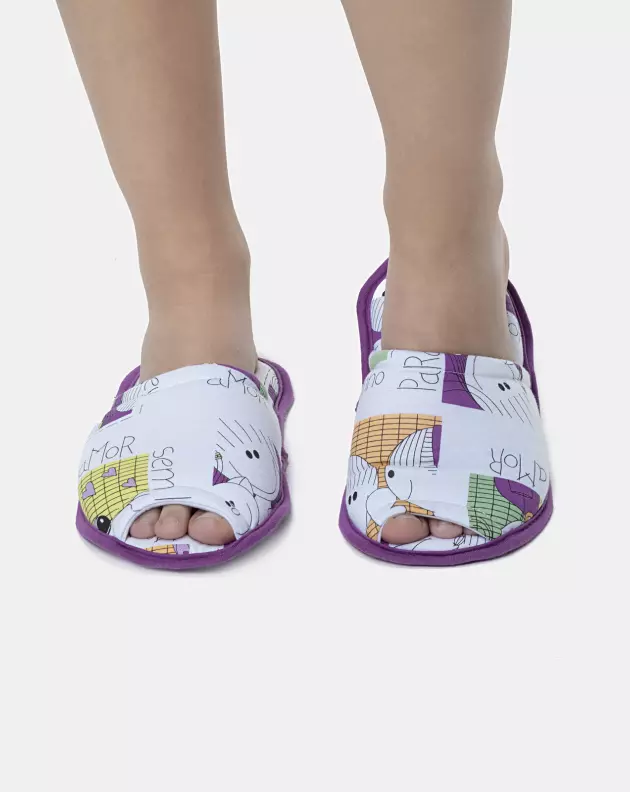 Pantufa Feminina Adulto Com Abertura
