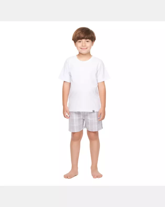 Pijama Infantil Masculino manga curta e short    