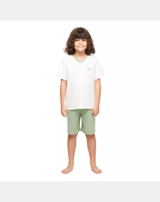 Pijama manga curta e short      