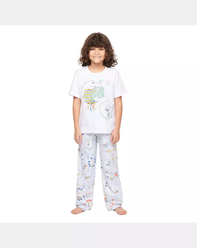 Conjunto Masculino Kids Manga Curta e Calça