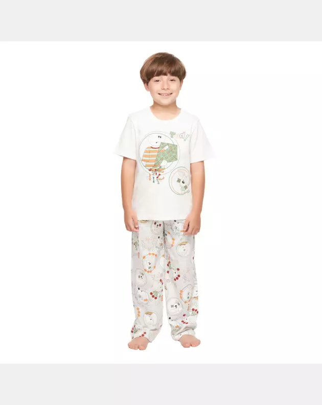 Pijama manga curta e calça