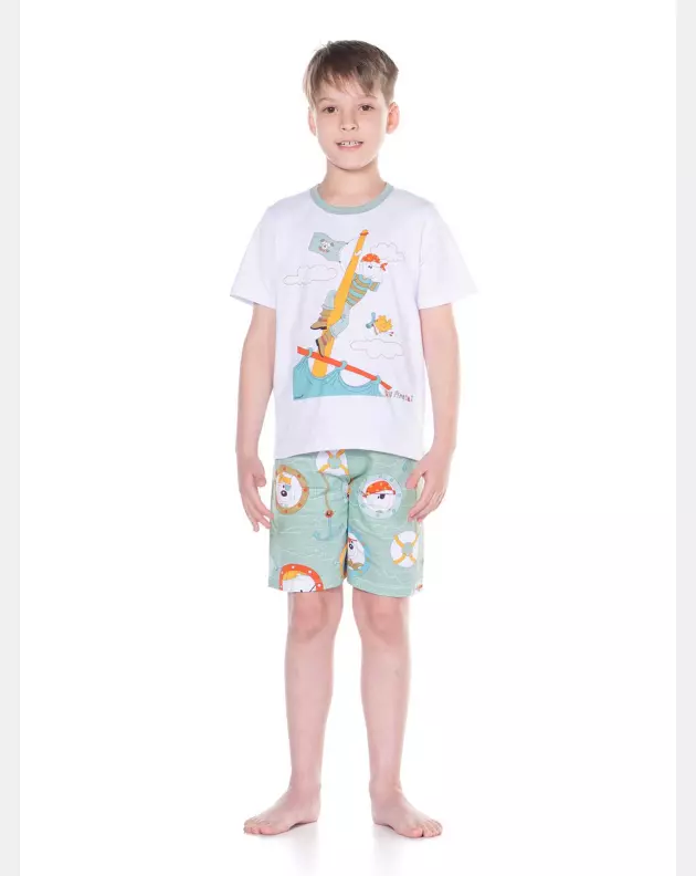 Compre Online Pijama Masculino Infantil Manga Curta E Bermuda Bill