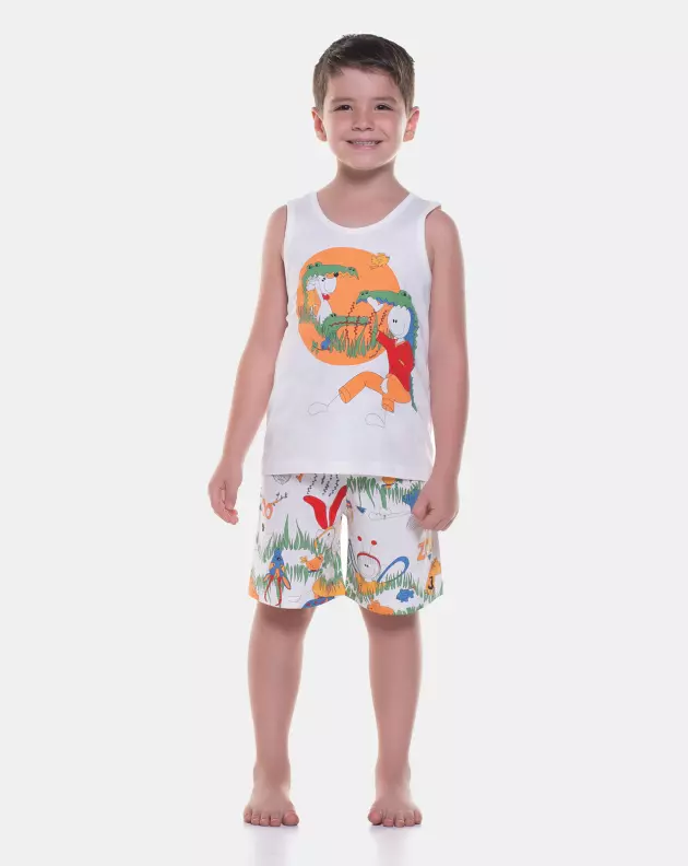 Pijama regata e bermuda