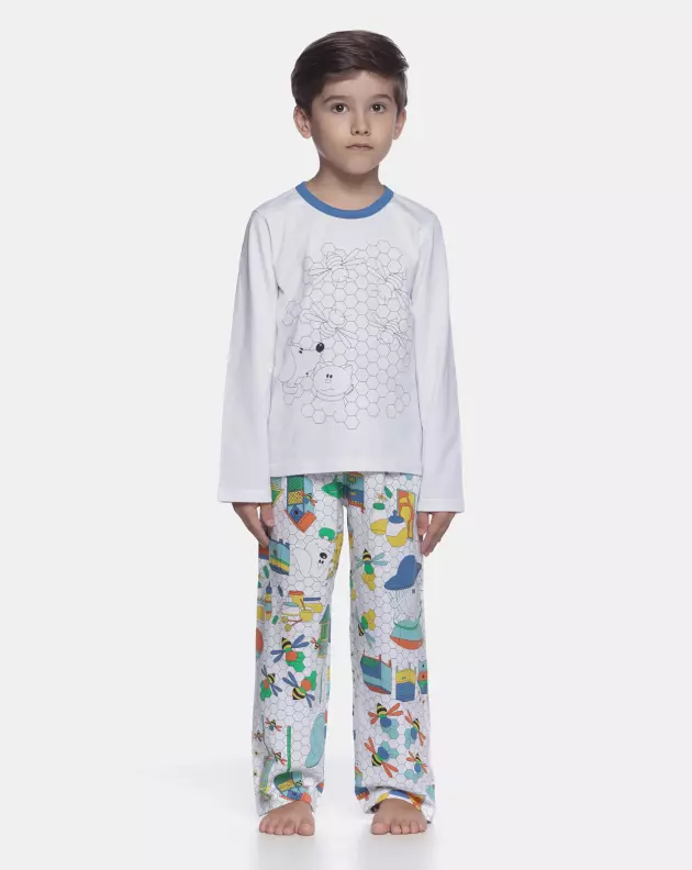 Pijama manga longa e calça