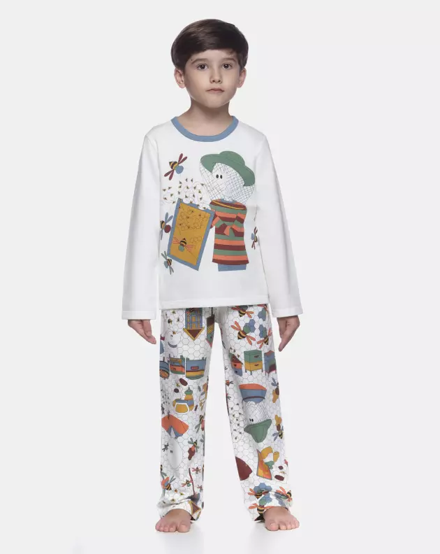 Conjunto Masculino Kids Manga Longa e Calça Moletinho
