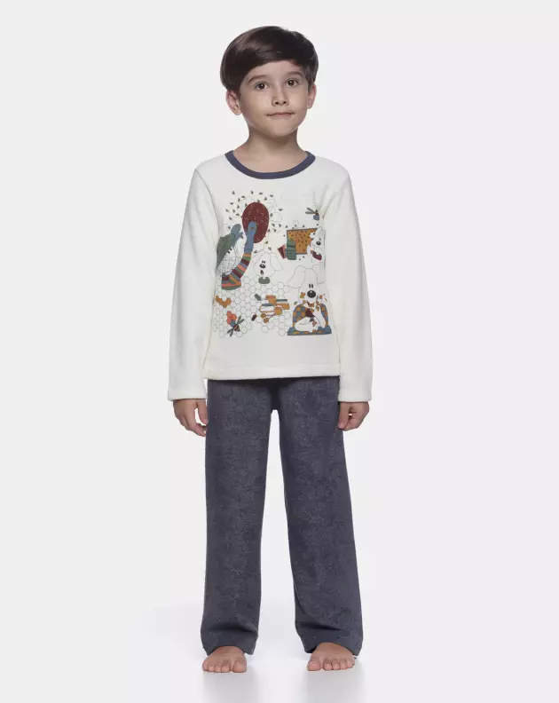 Pijama manga longa e calça               