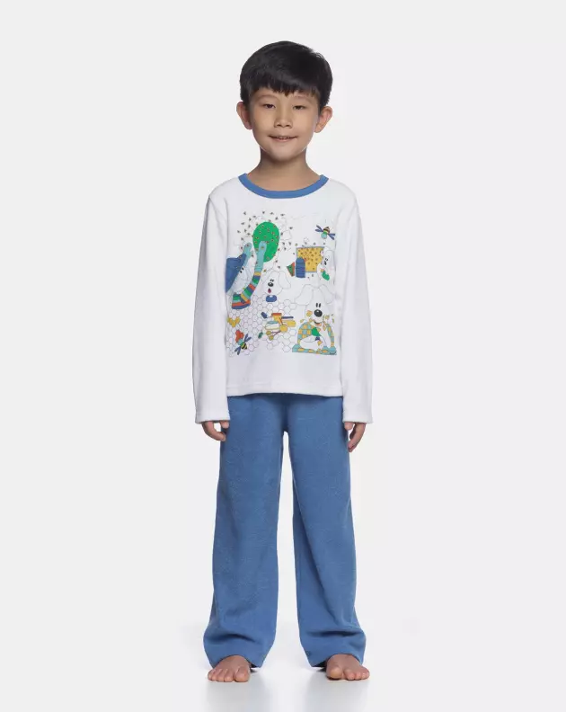 Pijama manga longa e calça        