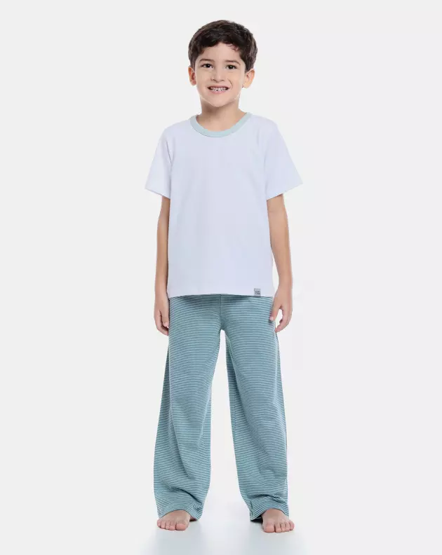 Pijama manga curta e calça