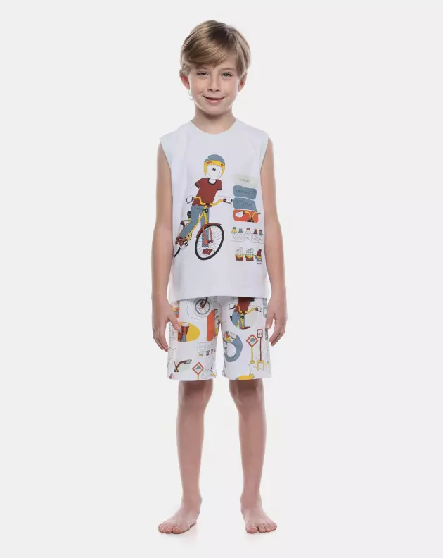 Pijama Regata Machão e Bermuda