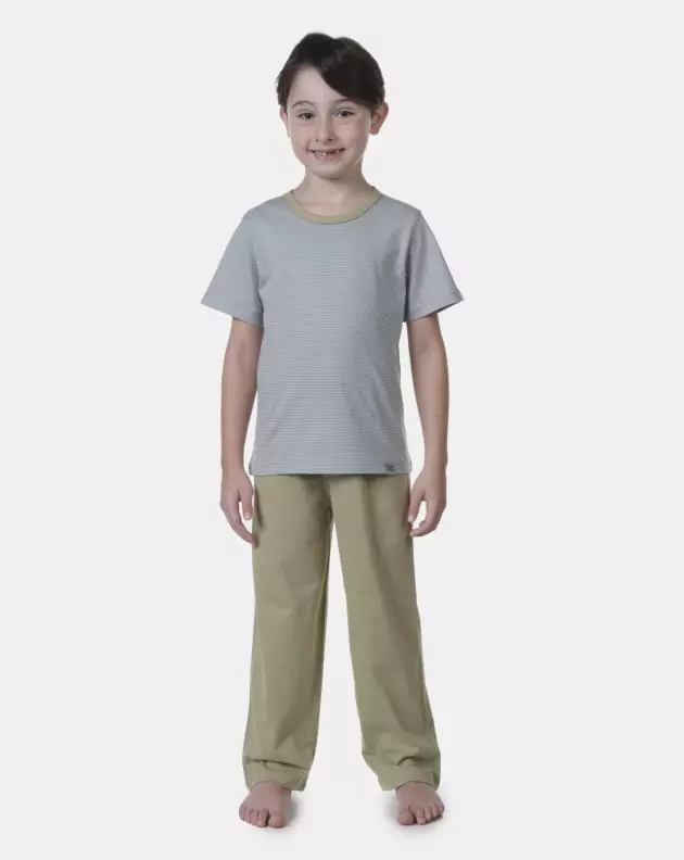 Pijama manga curta e calça       