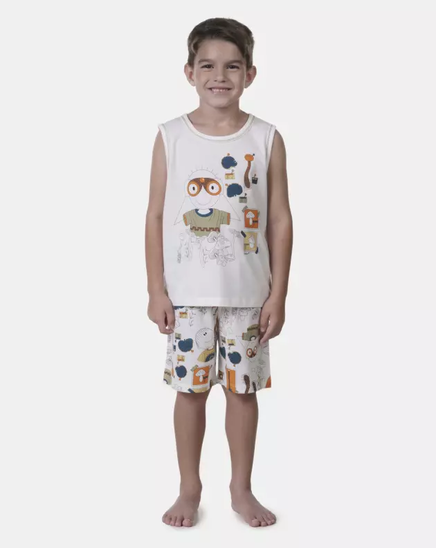 Pijama Regata Machão e Bermuda