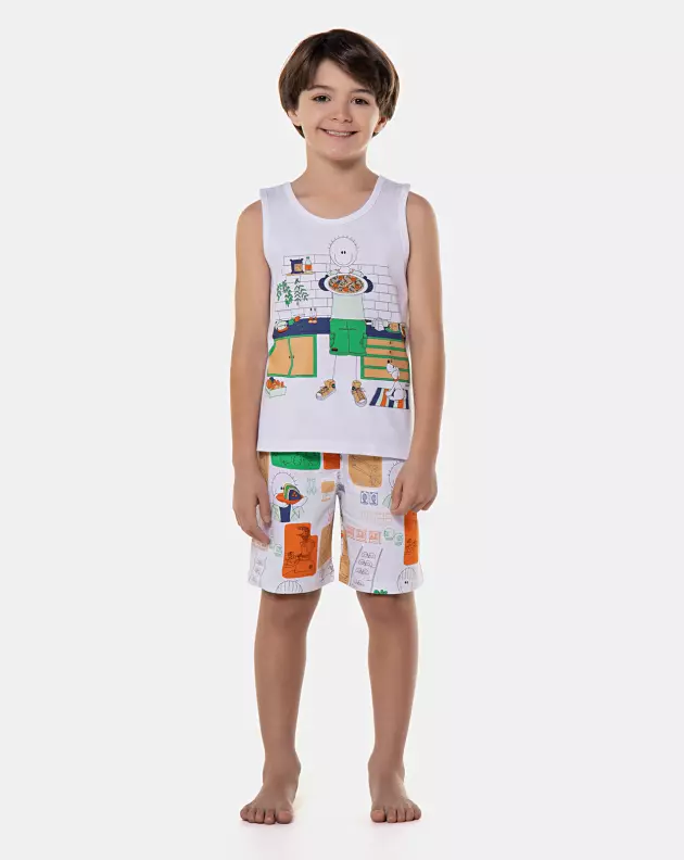 Pijama regata e bermuda
