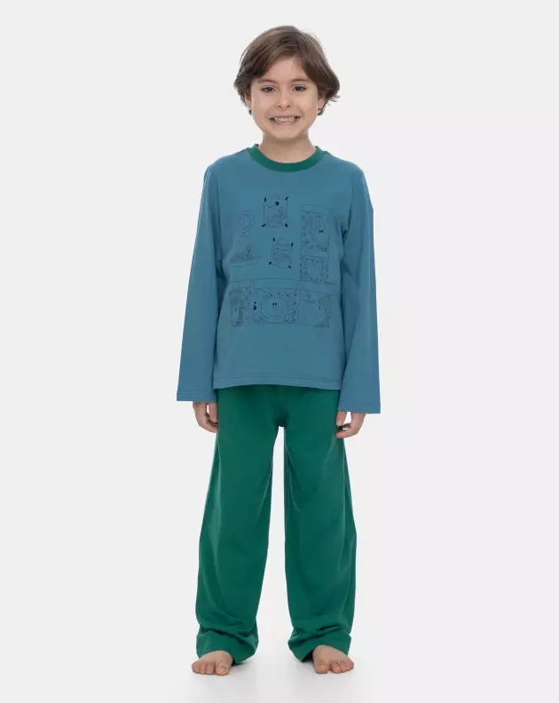 Pijama Manga Longa e Calça