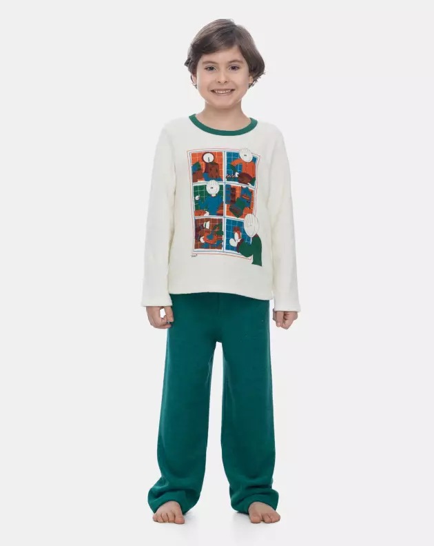 Pijama Manga Longa e Calça