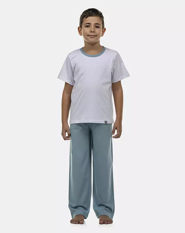 Pijama Masculino Kids Manga Curta e Calça