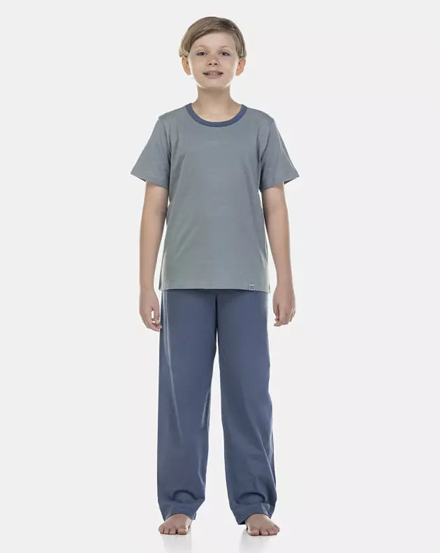 Pijama Masculino Kids Manga Curta e Calça