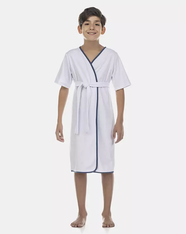 Roupão Masculino Kids Manga Curta Atoalhado