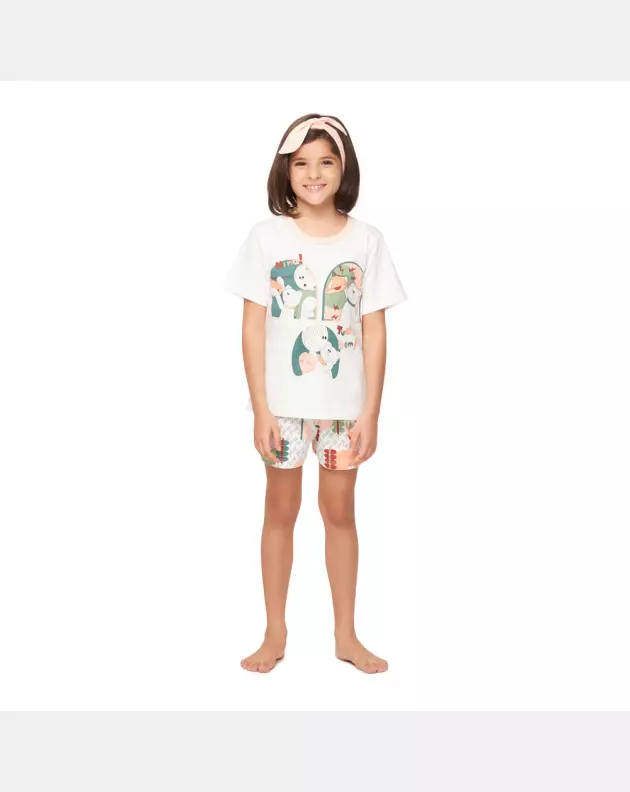 Pijama manga curta e short