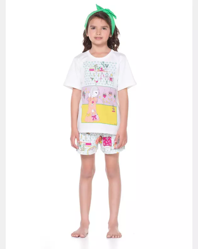 Pijama manga curta e short
