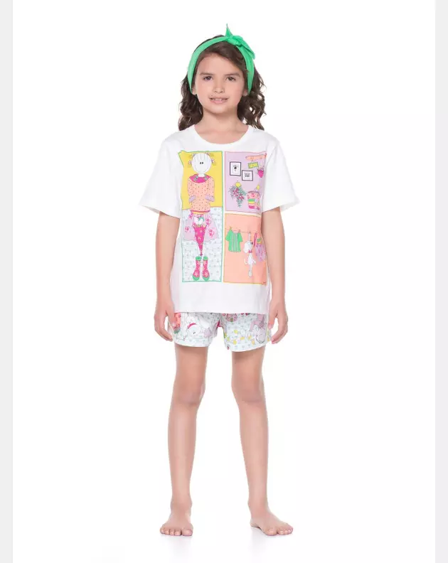 Pijama manga curta e short