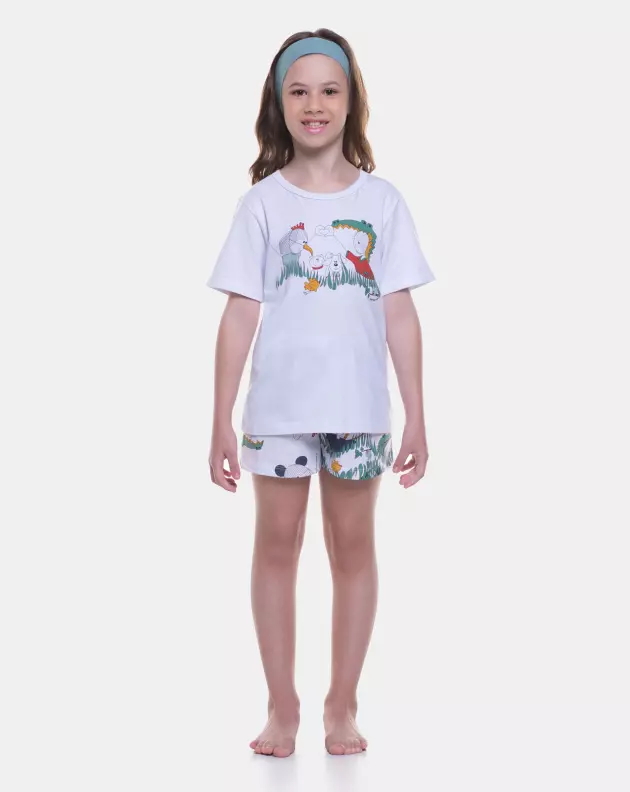 Pijama manga curta e short