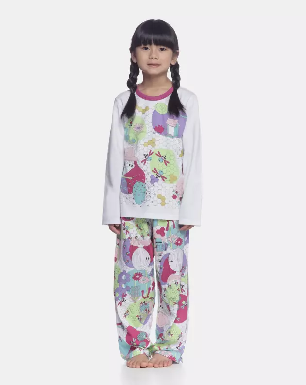 Conjunto Feminino Kids Manga Longa e Calça