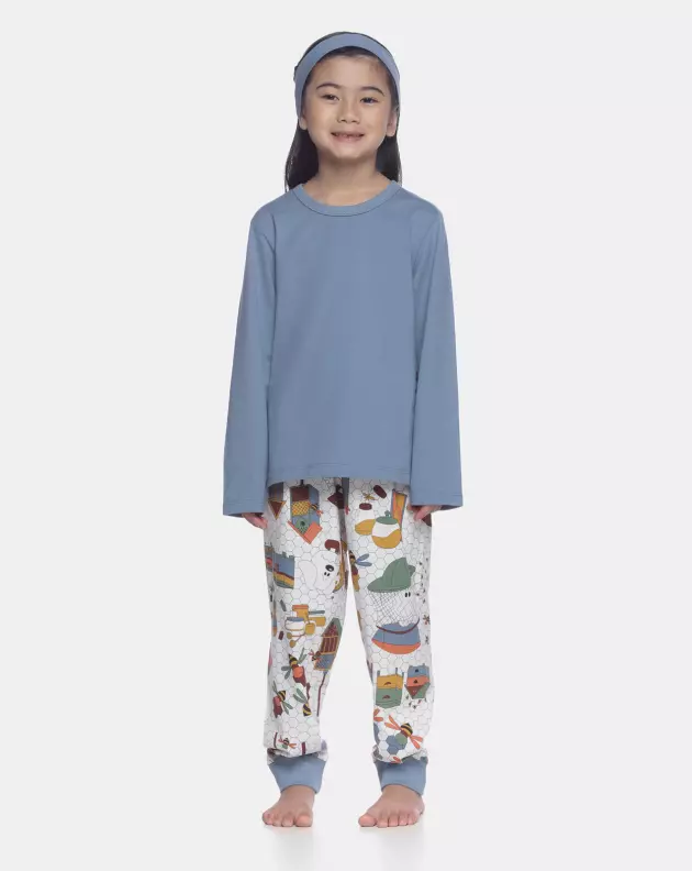 Pijama manga longa e calça
