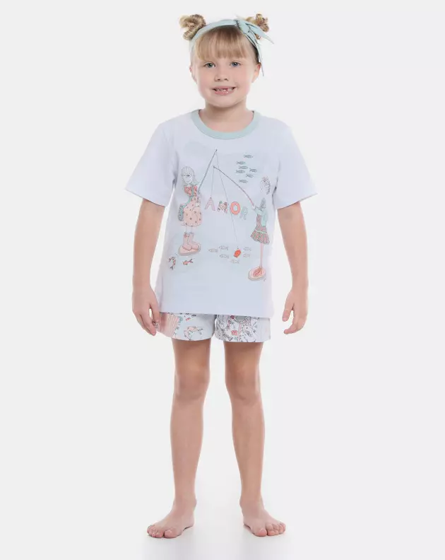 Pijama manga curta e short   