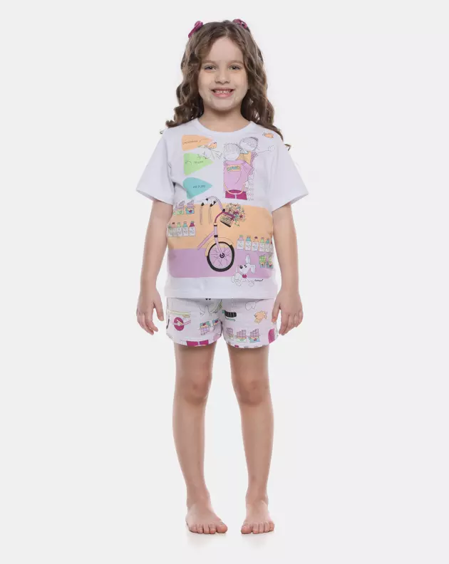 Pijama Manga Curta e Short
