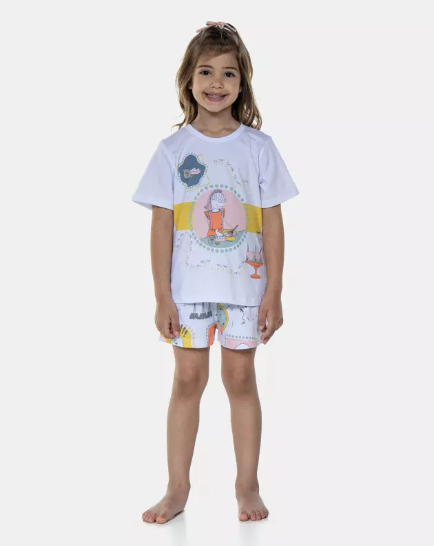 Pijama Manga Curta e Short