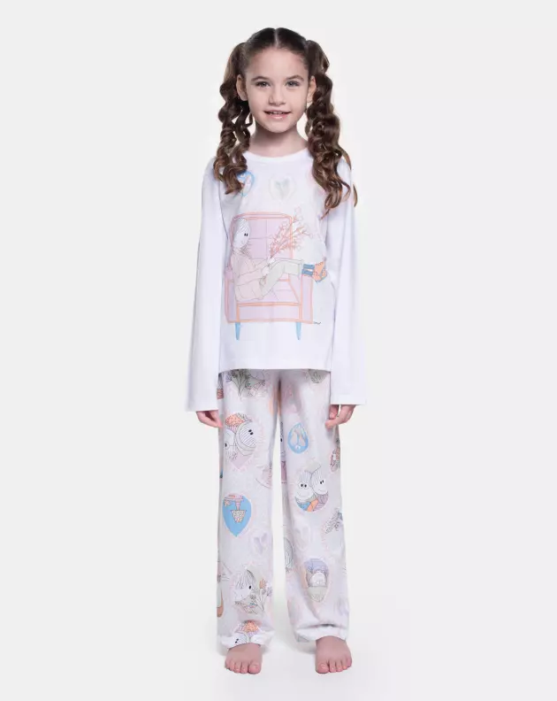 Pijama Manga Longa e Calça