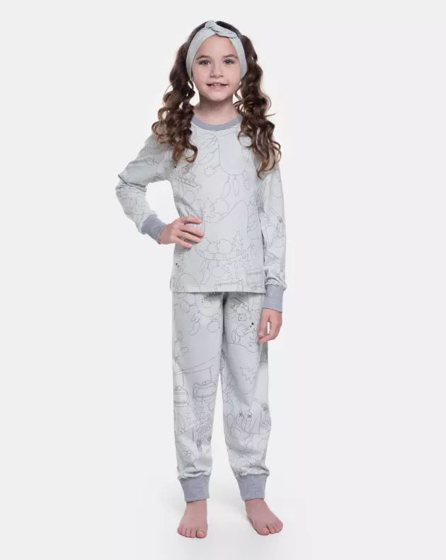 Pijama Manga Longa e Calça
