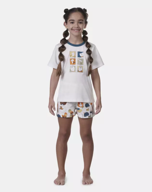 Pijama manga curta e short
