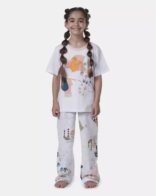 Pijama manga curta e calça  