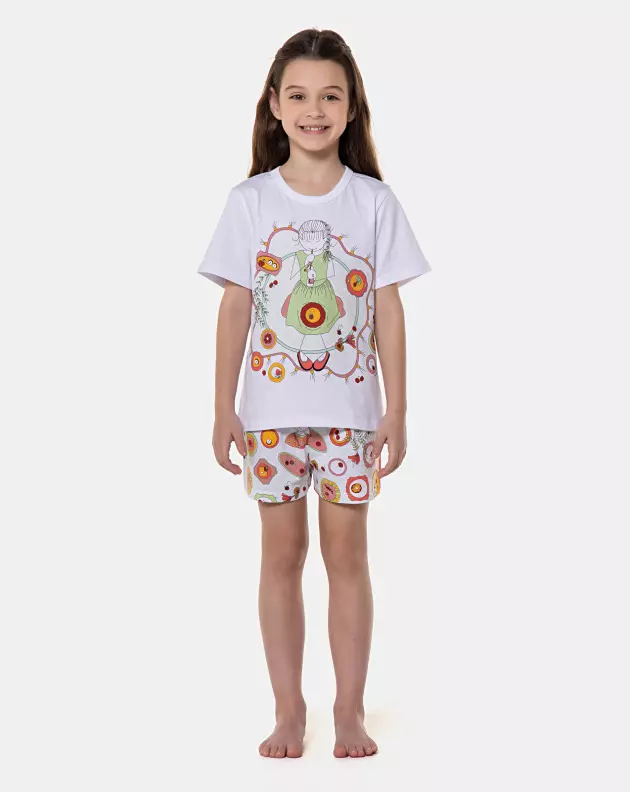 Pijama manga curta e short